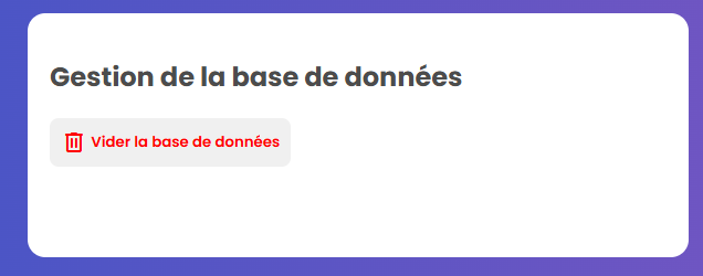 Vider la base de données